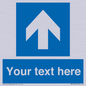 MV7935: Custom Mandatory directional sign, blue arrow up