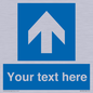 MV7935: Custom Mandatory directional sign, blue arrow up