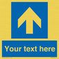 MV7935: Custom Mandatory directional sign, blue arrow up