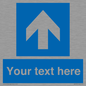MV7935: Custom Mandatory directional sign, blue arrow up