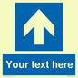 MV7935: Custom Mandatory directional sign, blue arrow up