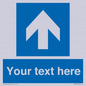 MV7935: Custom Mandatory directional sign, blue arrow up