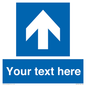 MV7935: Custom Mandatory directional sign, blue arrow up