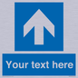 MV7935: Custom Mandatory directional sign, blue arrow up