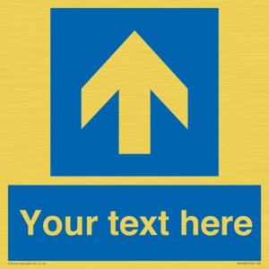 MV7935: Custom Mandatory directional sign, blue arrow up