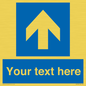 MV7935: Custom Mandatory directional sign, blue arrow up