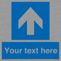 MV7935: Custom Mandatory directional sign, blue arrow up