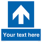 MV7935: Custom Mandatory directional sign, blue arrow up