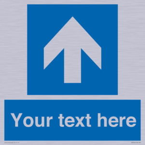 MV7935: Custom Mandatory directional sign, blue arrow up