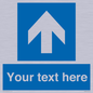 MV7935: Custom Mandatory directional sign, blue arrow up