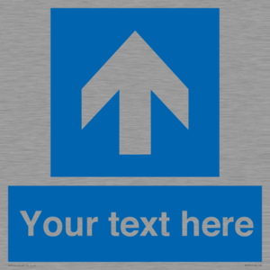 MV7935: Custom Mandatory directional sign, blue arrow up