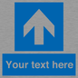 MV7935: Custom Mandatory directional sign, blue arrow up
