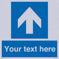 MV7935: Custom Mandatory directional sign, blue arrow up