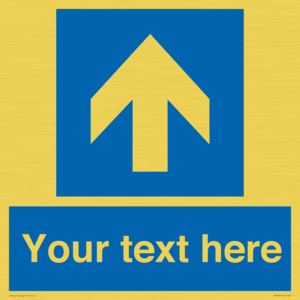 MV7935: Custom Mandatory directional sign, blue arrow up