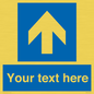 MV7935: Custom Mandatory directional sign, blue arrow up