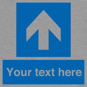MV7935: Custom Mandatory directional sign, blue arrow up