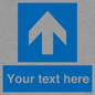 MV7935: Custom Mandatory directional sign, blue arrow up