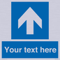 MV7935: Custom Mandatory directional sign, blue arrow up