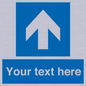 MV7935: Custom Mandatory directional sign, blue arrow up