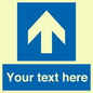MV7935: Custom Mandatory directional sign, blue arrow up