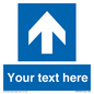 MV7935: Custom Mandatory directional sign, blue arrow up