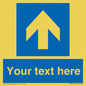 MV7935: Custom Mandatory directional sign, blue arrow up