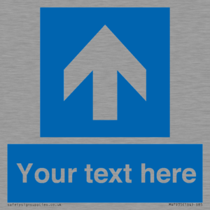 MV7935: Custom Mandatory directional sign, blue arrow up