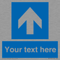 MV7935: Custom Mandatory directional sign, blue arrow up