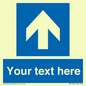 MV7935: Custom Mandatory directional sign, blue arrow up