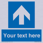 MV7935: Custom Mandatory directional sign, blue arrow up