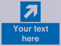 MV7936: Custom Mandatory directional sign, blue arrow up and right