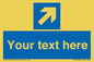 MV7936: Custom Mandatory directional sign, blue arrow up and right