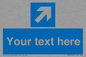 MV7936: Custom Mandatory directional sign, blue arrow up and right