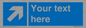 MV7936: Custom Mandatory directional sign, blue arrow up and right