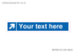MV7936: Custom Mandatory directional sign, blue arrow up and right