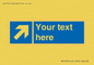 MV7936: Custom Mandatory directional sign, blue arrow up and right