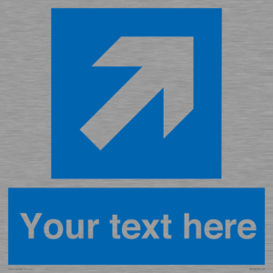 MV7936: Custom Mandatory directional sign, blue arrow up and right