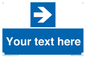 MV7937: Custom Mandatory directional sign, blue arrow right