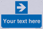 MV7937: Custom Mandatory directional sign, blue arrow right