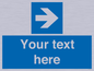 MV7937: Custom Mandatory directional sign, blue arrow right