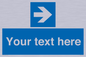 MV7937: Custom Mandatory directional sign, blue arrow right