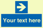 MV7937: Custom Mandatory directional sign, blue arrow right