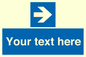 MV7937: Custom Mandatory directional sign, blue arrow right