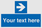 MV7937: Custom Mandatory directional sign, blue arrow right