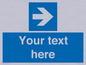 MV7937: Custom Mandatory directional sign, blue arrow right