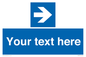 MV7937: Custom Mandatory directional sign, blue arrow right