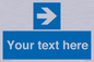 MV7937: Custom Mandatory directional sign, blue arrow right