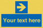 MV7937: Custom Mandatory directional sign, blue arrow right
