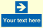 MV7937: Custom Mandatory directional sign, blue arrow right
