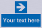 MV7937: Custom Mandatory directional sign, blue arrow right